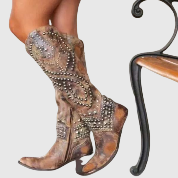 SELIORA | WESTERN KNEE-HIGH BOOTS