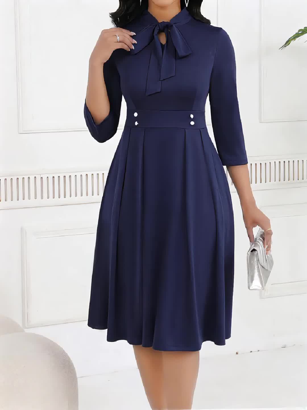 OLIVIA TIE-WAIST MIDI DRESS
