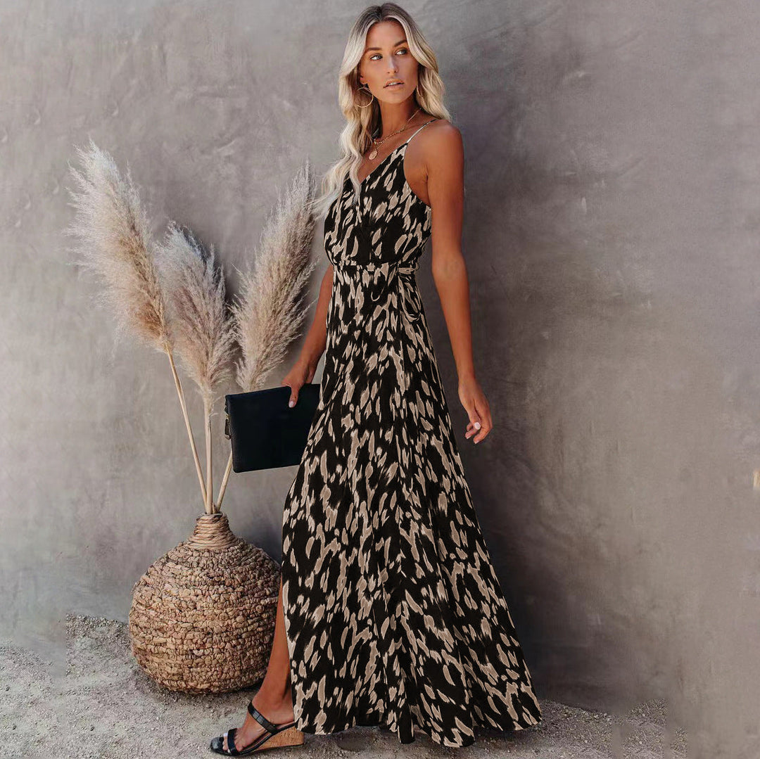 Women's Printed Spaghetti Strap Maxi Dress