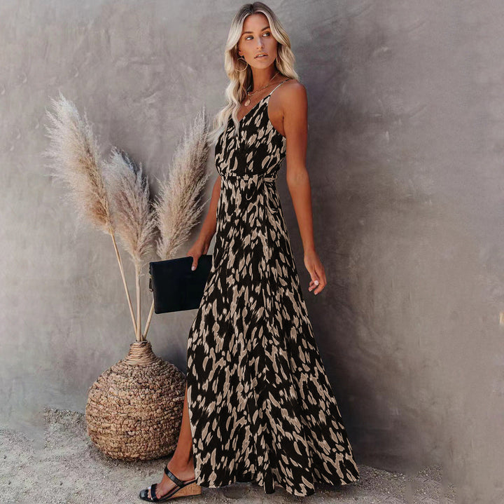 Women's Printed Spaghetti Strap Maxi Dress