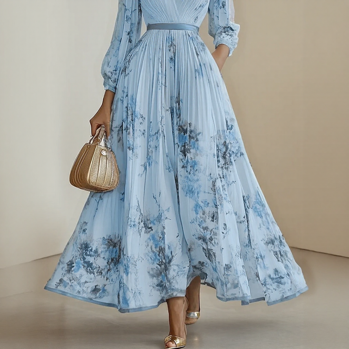 Rowella | Elegant Pleated Maxi Dress