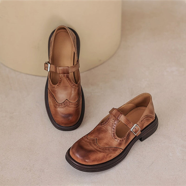 TALVANNA | ELEGANT EVERYDAY LEATHER MARY JANES