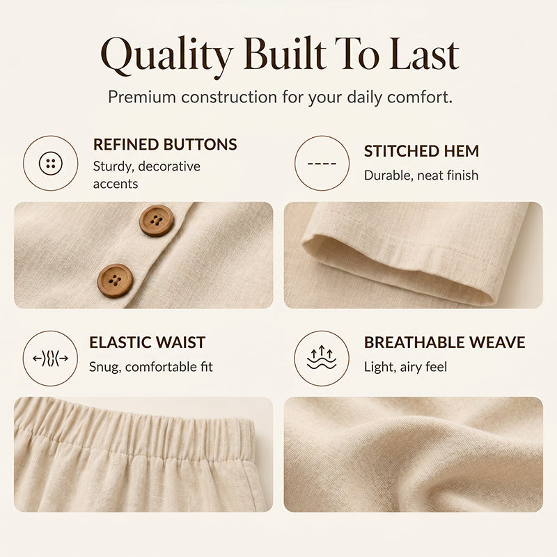 2-piece set – loose top & comfortable trousers – soft fabric, elastic waistband & versatile combination options – can be worn separately or together