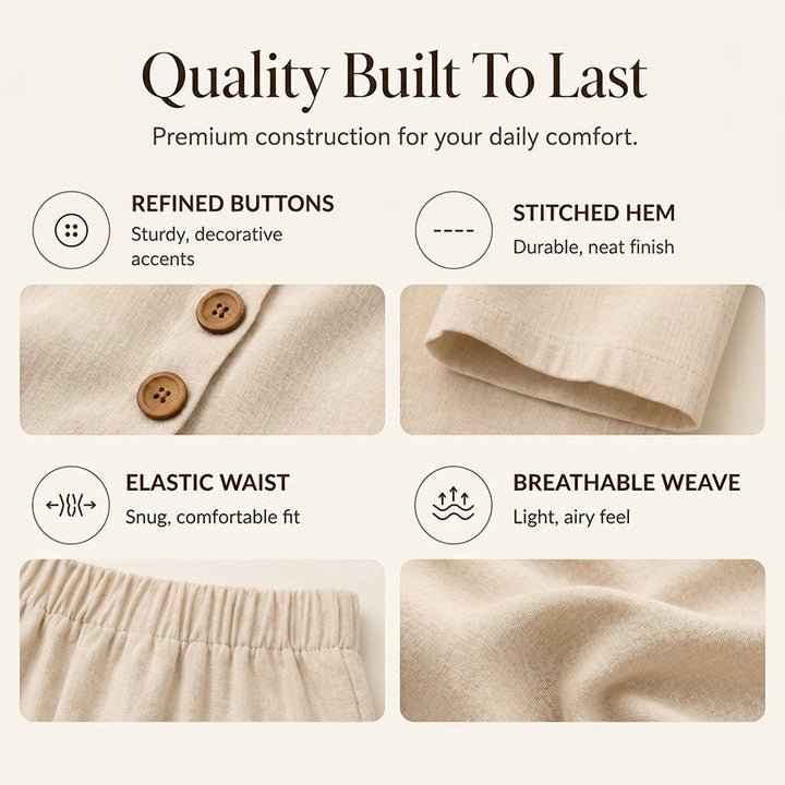 2-piece set – loose top & comfortable trousers – soft fabric, elastic waistband & versatile combination options – can be worn separately or together